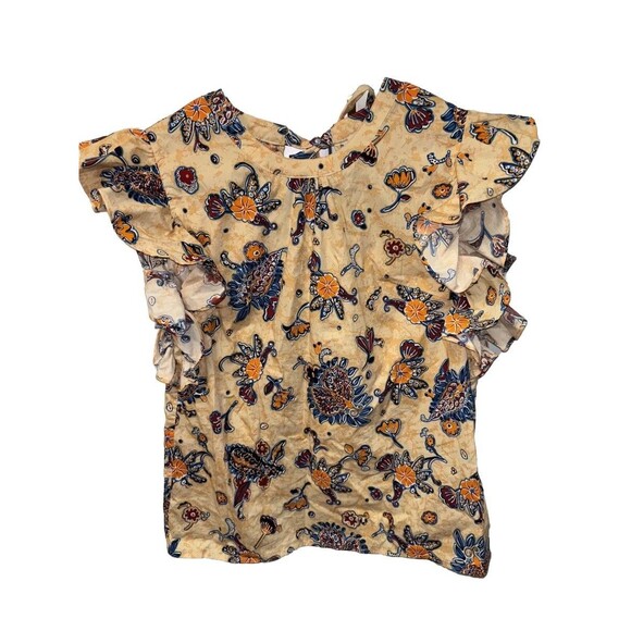 Elie Tahari Tops - Elie ELIE TAHARI yellow Top floral paisley cotton flutter cottagecore M Women